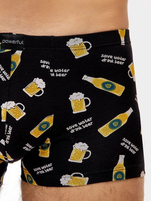 Мужские трусы-боксеры в черном цвете с принтом, фото 3 из 3
