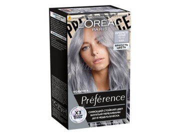 Краска для волос L'OREAL Recital Preference, тон 10.112 Серебристо-серый