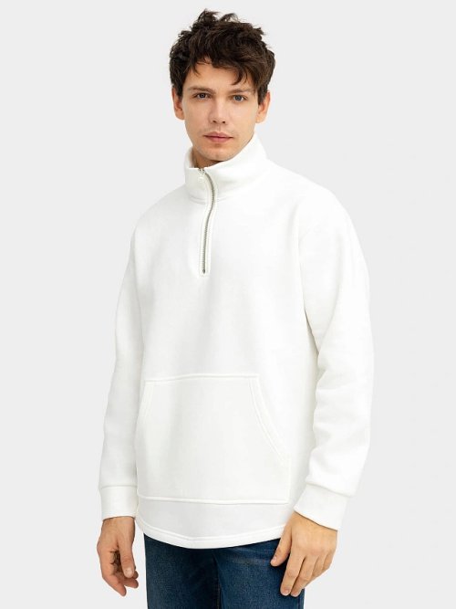 Свитшот мужской в бежево-молочном цвете, фото 4 из 5