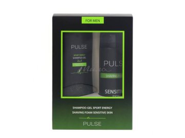 Набор подарочный для мужчин PULSE (Пена для бритья, 200 мл + Шампунь-гель для душа 2 в 1, 400 мл)