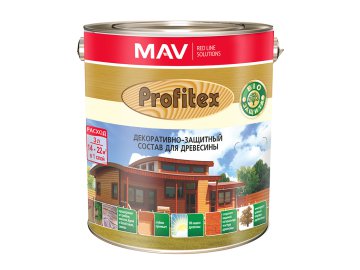 Защитно-декоративный состав MAV Profitex (1л, черный венге)