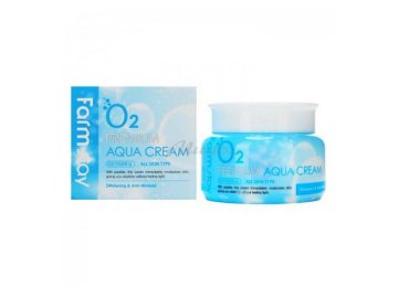 Крем для лица FARMSTAY О2 Premium Aqua Cream Увлажняющий с пептидами, 100 мл
