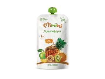 Пюре Беллакт Мультифрут MIMIMI из смеси фруктов с 8 мес 180г