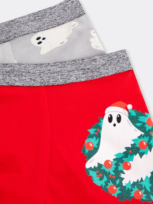 Трусы для мальчиков боксеры мультипк (2 шт.) серые, фото 3 из 3