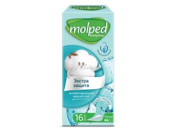 Прокладки ежедневные гигиенические MOLPED Extra Hygiene антибактериальные ароматизированные, 16 шт