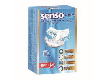 Мила акции Дятлово - Подгузники для взрослых SENSO MED Standart Plus, размер M, 10шт