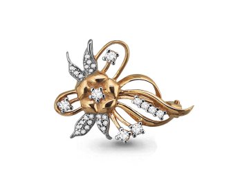 Брошь Aquamarine, красное золото 585 проба в Могилеве 7 Карат
