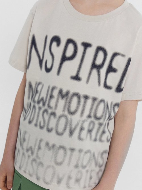 Футболка для мальчиков серая с печатью, фото 5 из 5