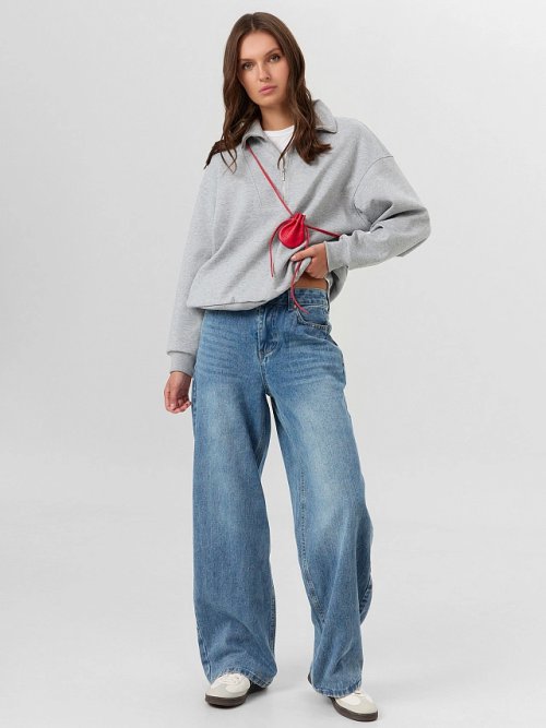Джинсы женские Baggy fit синие со средней посадкой, фото 9 из 18