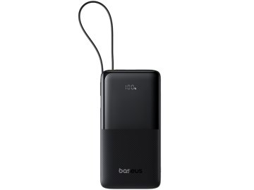 Baseus Bipow 2 Digital Display Power Bank 10000mah 20W с кабелем USB-C (черный)