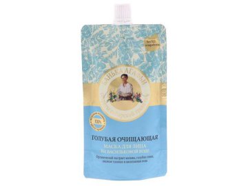 Маска для лица БАНЬКА АГАФЬИ Голубая очищающая на васильковой воде, 100 мл