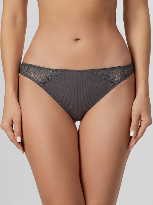 Трусы бразилиана женские серые, фото 2 из 7