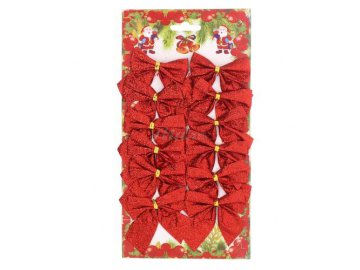 Украшение новогоднее Банты красные 6 см, 12 шт, арт. 7012307181 Мила