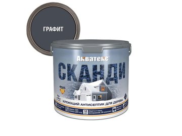 Антисептик для дерева Акватекс СКАНДИ графит 2,5л New