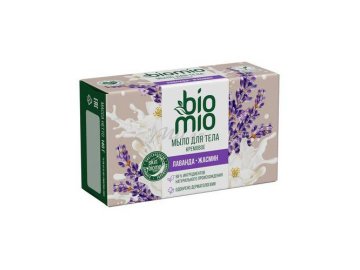 Мыло для тела BIOMIO Body Cream Bar Soap с эфирным маслом лаванды кремовое, 140 г