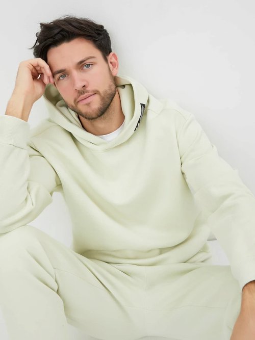 Теплое мужское худи свободного силуэта в расцветке "морская пена", фото 2 из 5