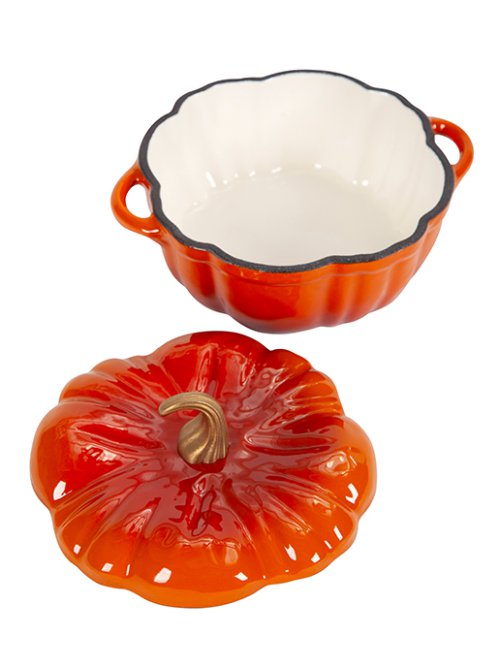 Кокотница чугунная эмалированная, Pumpkin-1, 0,5L, фото 10 из 14