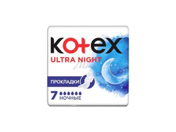 Прокладки женские KOTEX Ultra Dry Soft Niqht, 7 шт.