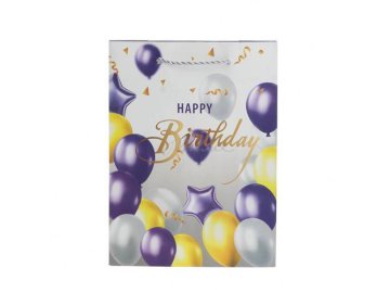Пакет подарочный бумажный Happy Birthday 17 х 23 х 8 см, арт. SLWZ22-33-2