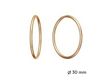 Серьги конго 7 Карат, красное золото 585 проба