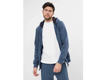 Теплая толстовка с меховым капюшоном в темно-изумрудном цвете в Лепеле Марк Формель