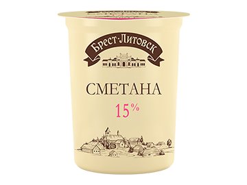 Сметана Брест-Литовск 15% 380 г