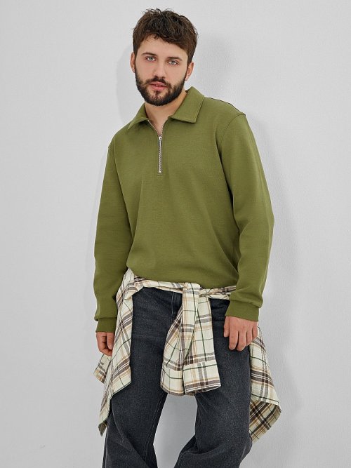 Свитшот мужской оливковый, фото 6 из 6