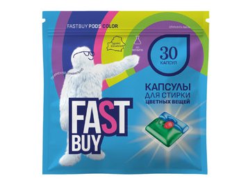 Капсулы для стирки цветных вещей FASTBUY Pods Color 30 шт