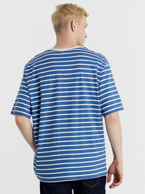 Футболка мужская в сине-белую полоску, фото 2 из 5