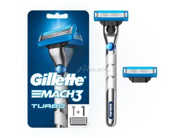 Бритва GILLETTE Mach3 Turbo Red с 2 сменными кассетами Мила