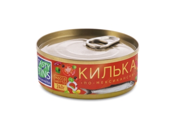 Килька по-мексикански обж в т/с с овощами Tasty Tins 240 г