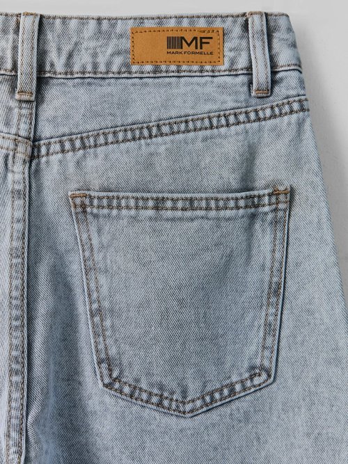 Джинсы женские серые mom fit с высокой посадкой, фото 8 из 8