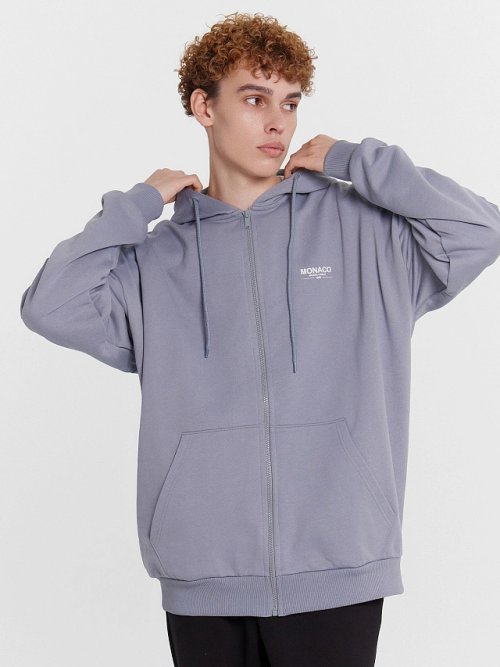 Толстовка мужская серая с надписью "Monaco Monte Carlo", фото 3 из 9