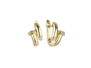Серьги с английским замком Fresh Jewelry, серебро 925 проба, вставка фианит