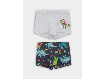 Трусы для мальчиков боксеры мультипак (2 шт.) серые со зверятами