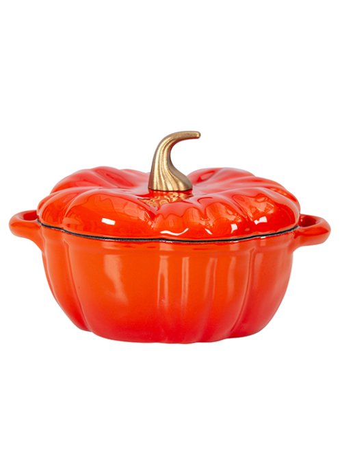 Кокотница чугунная эмалированная Pumpkin 0,5л, фото 6 из 15