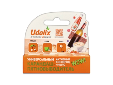 Карандаш-пятновыводитель на основе кислорода экологичный 35 г Udalix Ultra