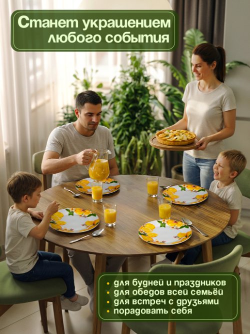 Набор тарелок Lemons (4 шт.), фото 5 из 10
