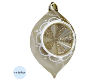 Украшение новогоднее подвесное Капля в золоте 5,3x6x10см 89158