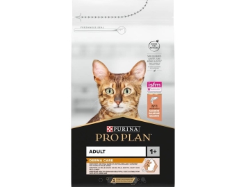 Корм Purina ProPlan для взрослых кошек с чувствительной кожей,со вкусом лосося, DERMA CARE, 10 кг