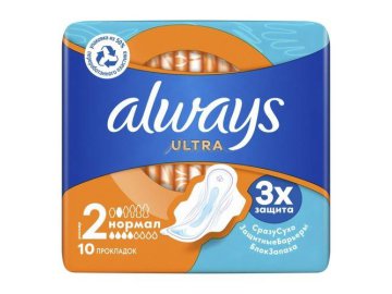 Прокладки женские ALWAYS Ultra Normal, 10 шт.
