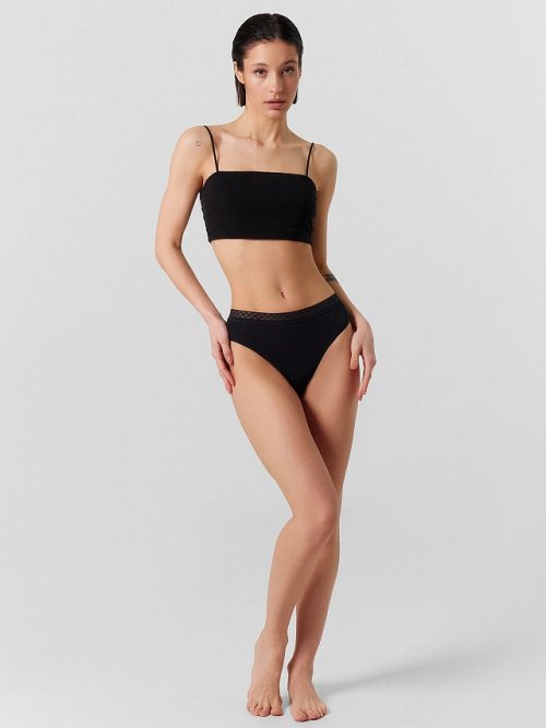 Трусы слипы женские черные в наборе, 5 шт, фото 3 из 30