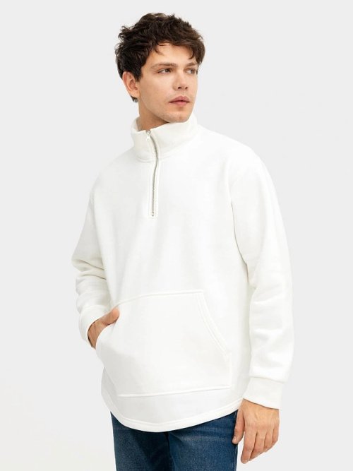 Свитшот мужской в бежево-молочном цвете, фото 2 из 5