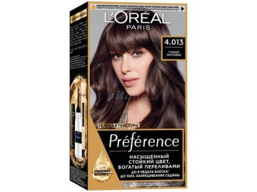 Гель-краска для волос L'OREAL Recital Preference, тон 4.013 Глубокий каштан