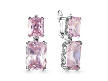 Серьги длинные, серебро 925 проба