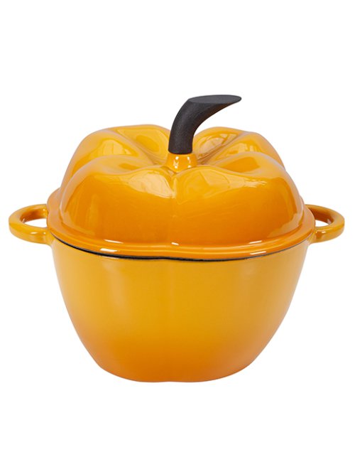 Кокот чугунный эмалированный Paprika yellow 2L, фото 7 из 12