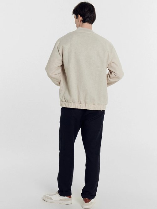 Бомбер мужской в белом цвете, фото 5 из 5