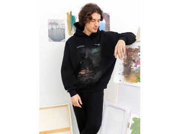 Анорак мужской в черном цвете с принтом в виде картины Марк Формель