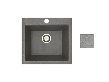 Мойка из каменной крошки MINI грей 50х46 в компл. с сифоном