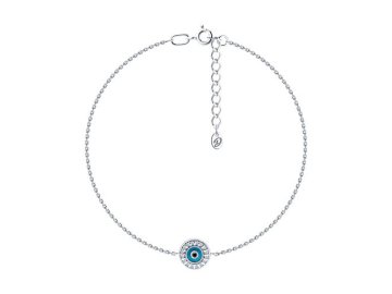 Браслет декоративный Diamant, серебро 925 проба, вставка фианит/эмаль